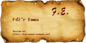 Für Emma névjegykártya