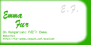 emma fur business card